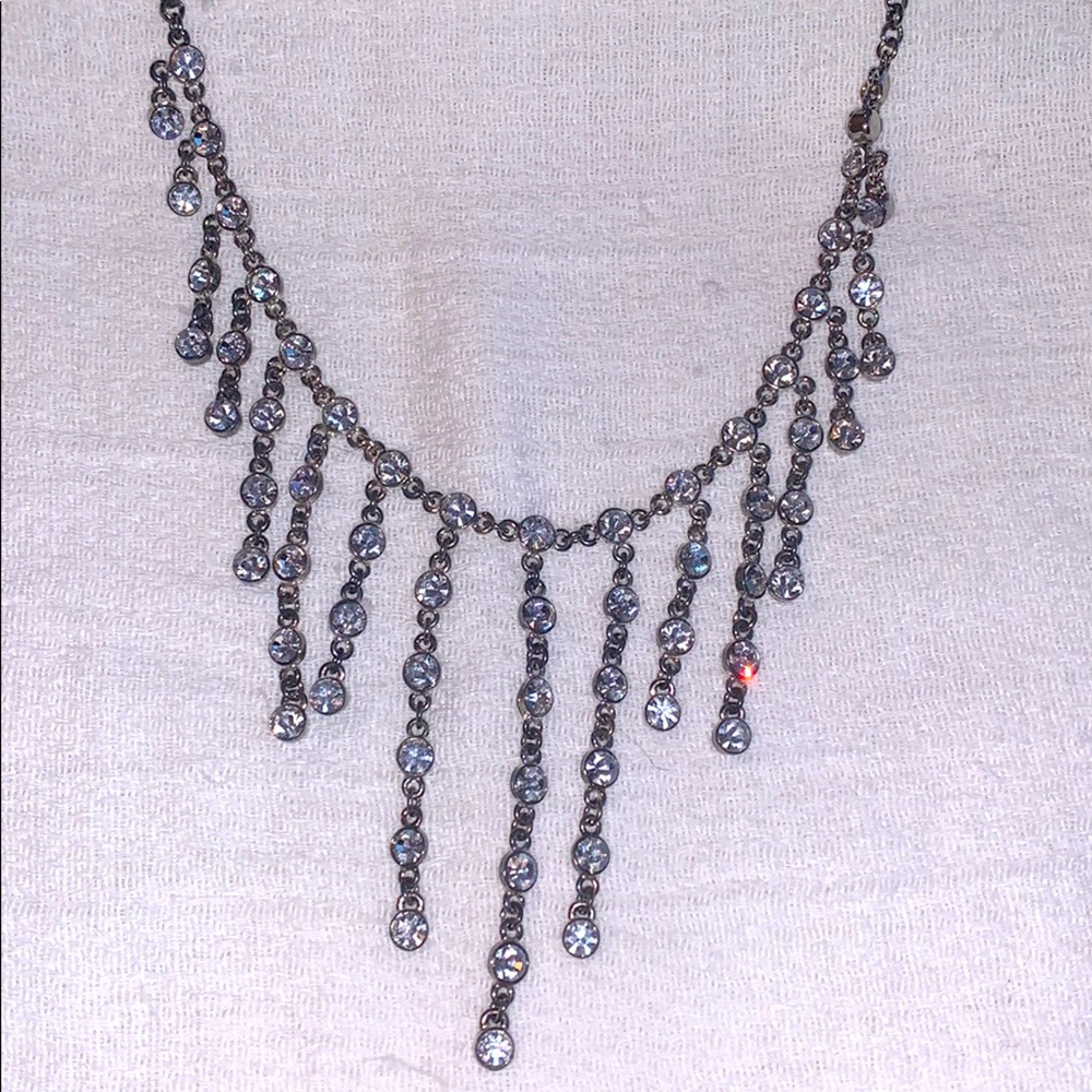 Gray and shine statement necklace